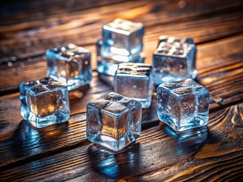 Ice Cubes Shaped Like Orujo Cups - Refreshing Summer Drink Concept