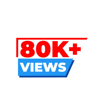 80K Views, Eighty Thousand Views Milestone, Digital View Counter, Social Media Performance Indicator