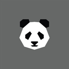 vector illustration of a panda logo © zidanakmal