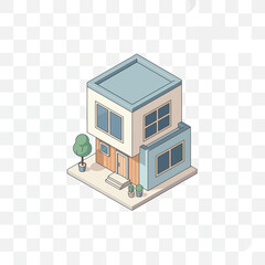 minimalist home with isometric dsign