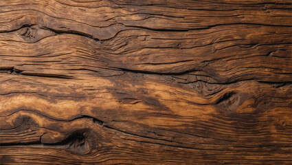 Close-up of wood grain with knots and weathered texture. Wood background with a natural, organic and textured pattern. © shazam