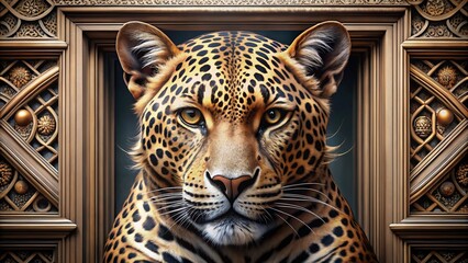 Leopard Head Face Wallpaper, 1920x1080, Architectural Photography Style