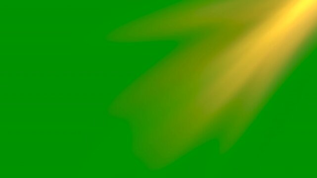 Sun light rays glowing loop video effect on a green background