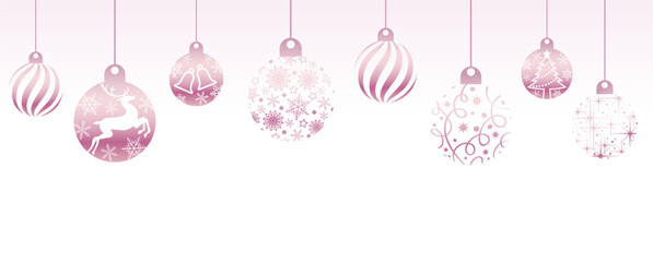 Vector Christmas And Happy Holidays Background Illustration With Christmas Balls And Text Space.