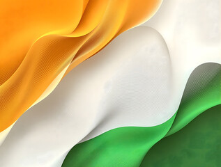 Elegant representation of Indian flag colors in motion