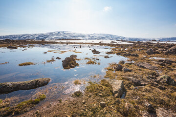 Lake on Putorana Plateau. Russia, Krasnoyarsk region