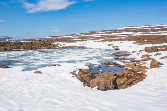 Lake on Putorana Plateau. Russia, Krasnoyarsk region