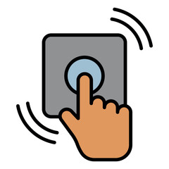 Doorbell Icon Vector Design Template Simple and Modern