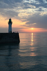 Leuchtturm bei Saint-Valery-en-Caux,  Normandie
