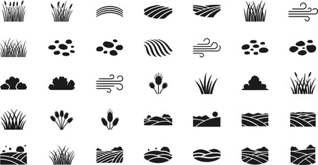 Minimalist nature icon set