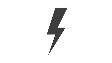 Black lightning bolt symbol on a white background