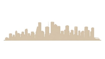 Obraz premium Cityscape silhouette urban skyline illustration against white