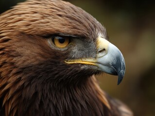 Majestic profile of a golden eagle in natural habitat.