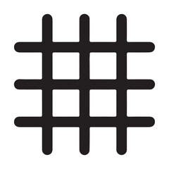 Obraz premium Minimalist Black Grid Mesh Pattern Vector Icon