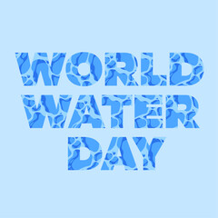 World Water Day typography with water surface