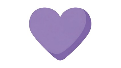 Obraz premium Purple heart shape isolated on white background