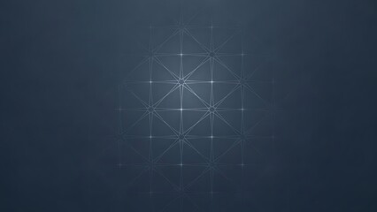 Geometric pattern with glowing nodes on dark background