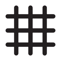 Fototapeta premium Minimalist Black Grid Mesh Pattern Vector Icon