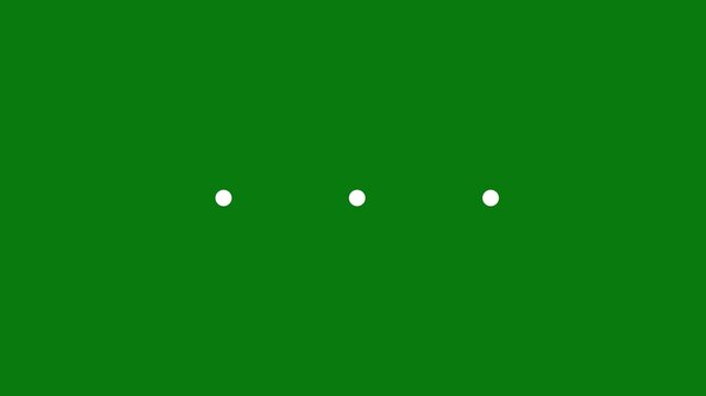 Green screen background with three white circular chroma key white circles minimalistic simplicity