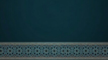 Beautiful teal border design on dark background