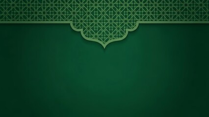 Beautiful green islamic background with geometric pattern