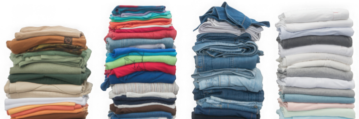 pile of dirty laundry isolated on transparent background.