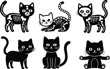 Obraz premium black and white cats