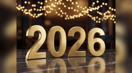 Golden 2026 - Festive New Year Celebration and Future Success