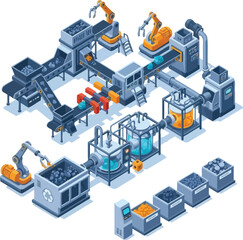 Industrial Automated Waste Recycling System