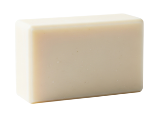 White soap bar isolated on transparent background