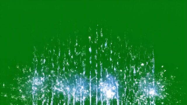 Green Screen Electric Energy Frame Crackling and Melting into Liquid Light