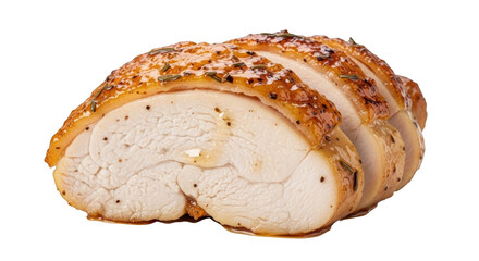 Sliced Roasted Turkey Breast with Rosemary and Pepper