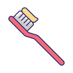Tooth Brush Vector Icon which can easily modify or edit