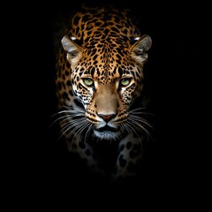 Close-up of a leopard's face