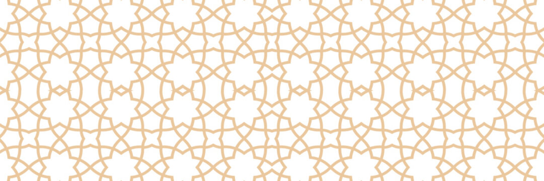 Collection of decorative frames and seamless borders. Islamic oriental style