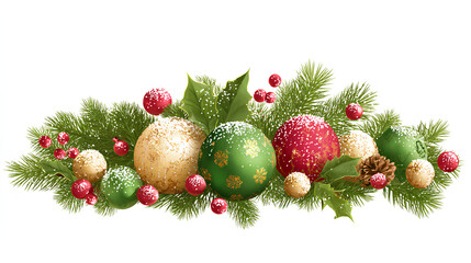 Christmas decoration isolated on white Stock Illustration white background