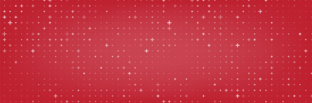 Light Red vector polygonal illustration. Medical cross and plus background. Abstract red border for hospital healthcare and pharmacy. Geometrical shapes ornament. Vector wallpaper.