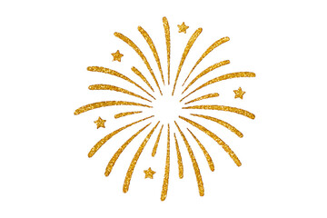 Obraz premium gold glitter fireworks illustration