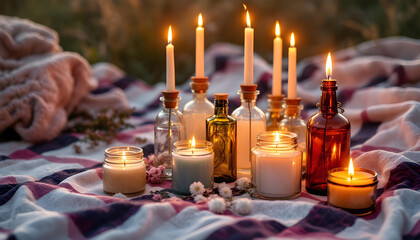Elegant candle display for event