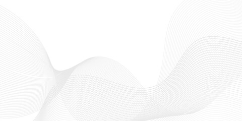 Fototapeta premium Vector wave digital white and gray gradient blend futuristic technology. flow tech transparent line stripe energy connection web music and sound. beautiful dynamic smooth space texture background.