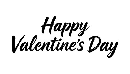 Minimal Black Script Valentine&rsquo;s Day Greeting Lettering