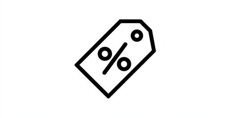 Fototapeta premium Price tag with percent sign representing discount sale