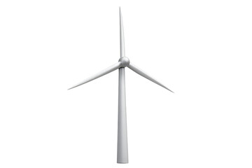 Wind Turbine with Transparent Background, eco-friendly, clean energy