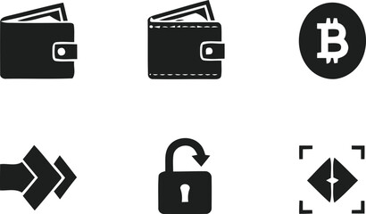 Obraz premium Finance security icons set