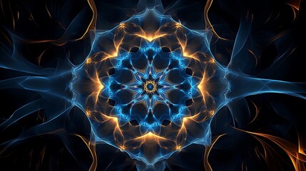 Dynamic fractal patterns abstract universe digital art colorful design symmetrical view visual exploration