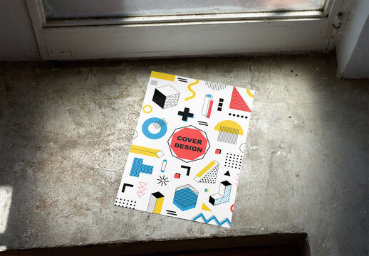 Blank Mockup A3 Sheet on a Sunlit Surface