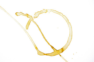 Coffee stains isolated on a transparent background. Royalty high-quality free stock PNG image of...