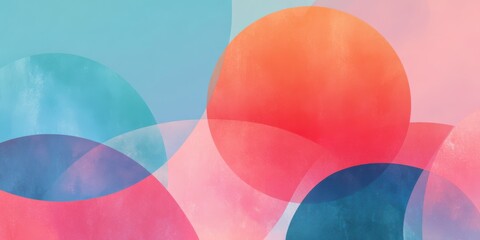 Obraz premium Vibrant Circles Abstract: A captivating blend of colorful circles overlapping, creating a visual symphony of shades and shapes, showcasing the beauty of artistic expression.