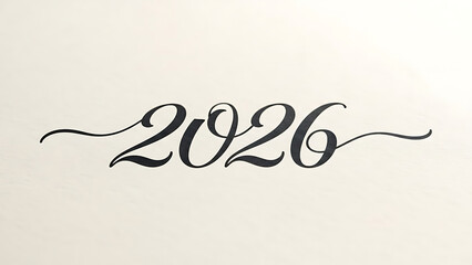 Elegant 2026 Script Typography Design for Greeting Cards and Invitations