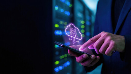 Cloud server data security network mobile high level planning modern cloud server data security network with mobile device high level planning